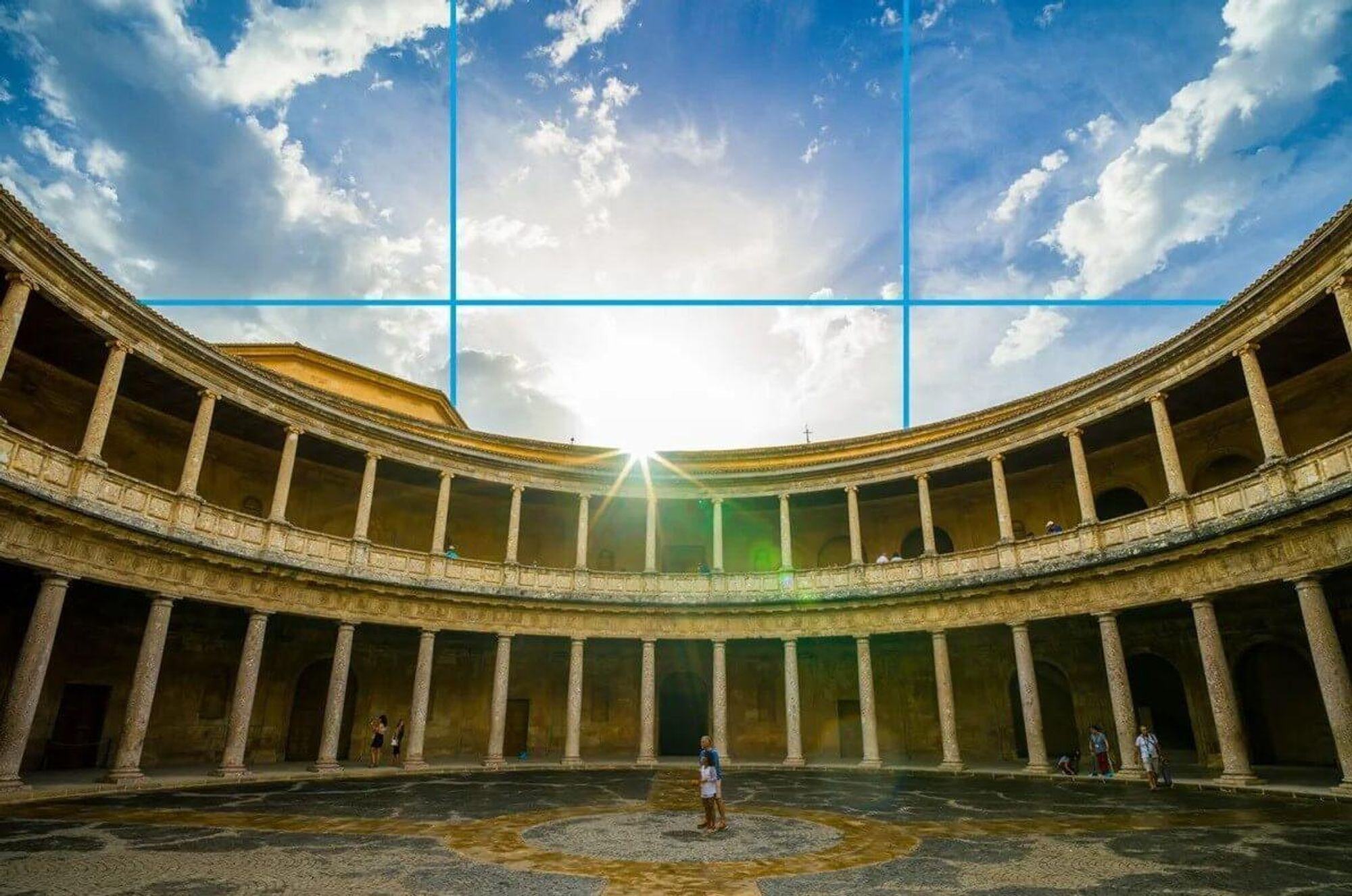 A symmetrical shot that doesn’t follow the rule of thirds