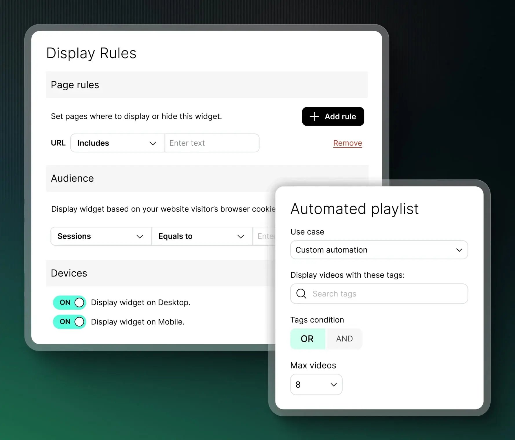 display rules, restrictions & triggers-min