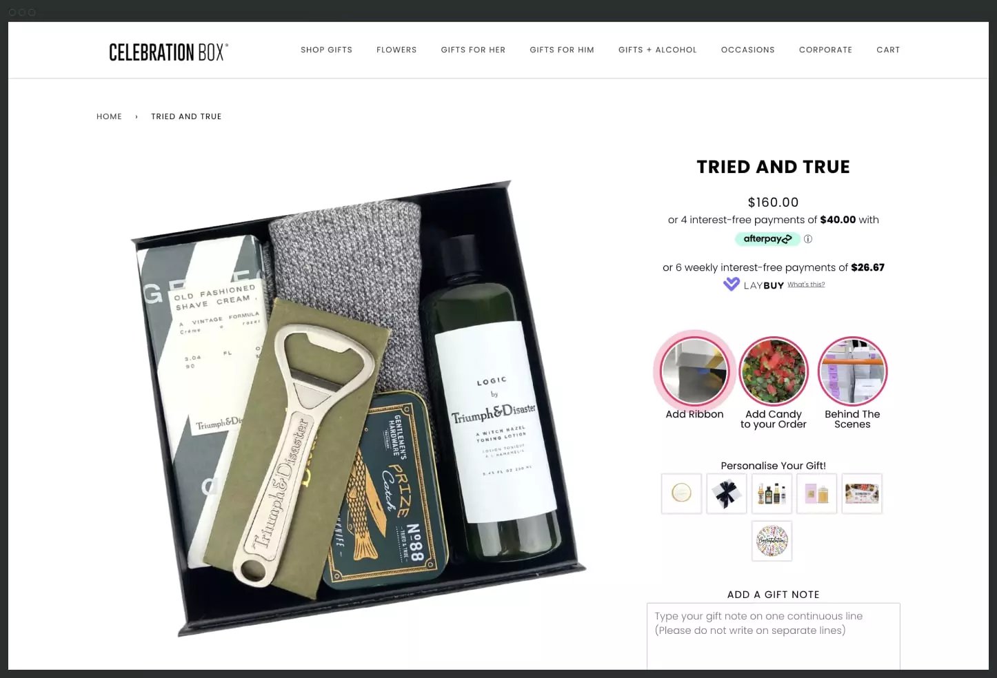 Shopify shoppable video Celebration Box