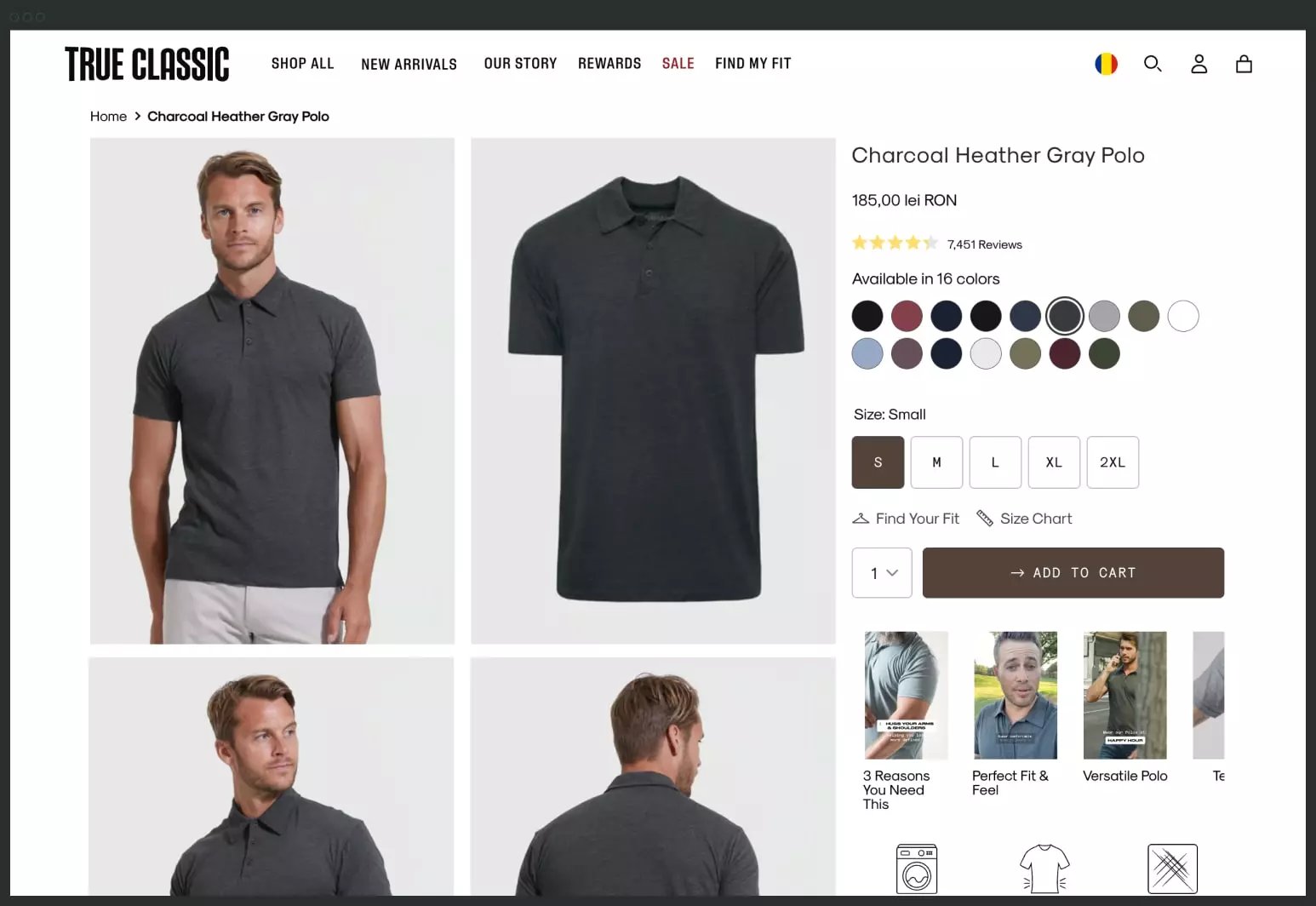Shopify shoppable video True Classic