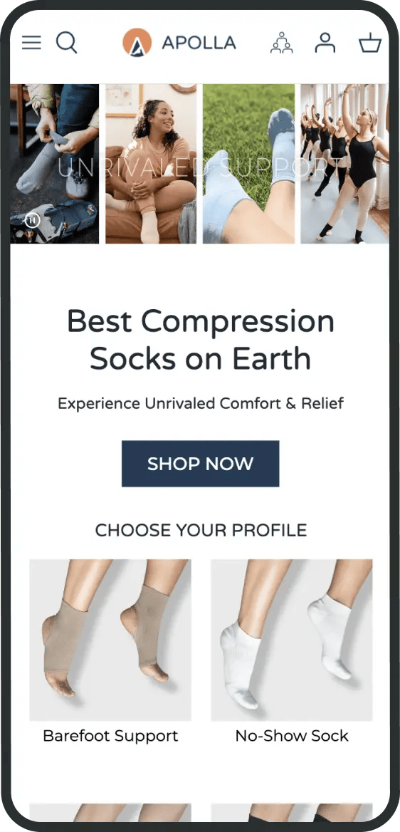 Shopify shoppable video Aolla Performance
