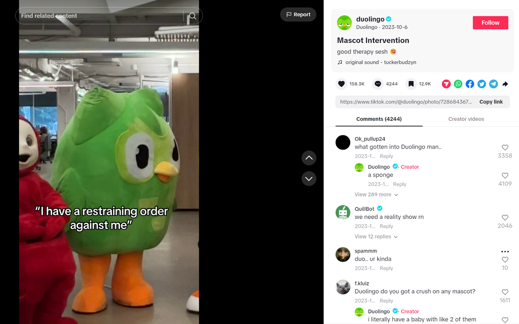Post featuring Duo the owl and other mascots