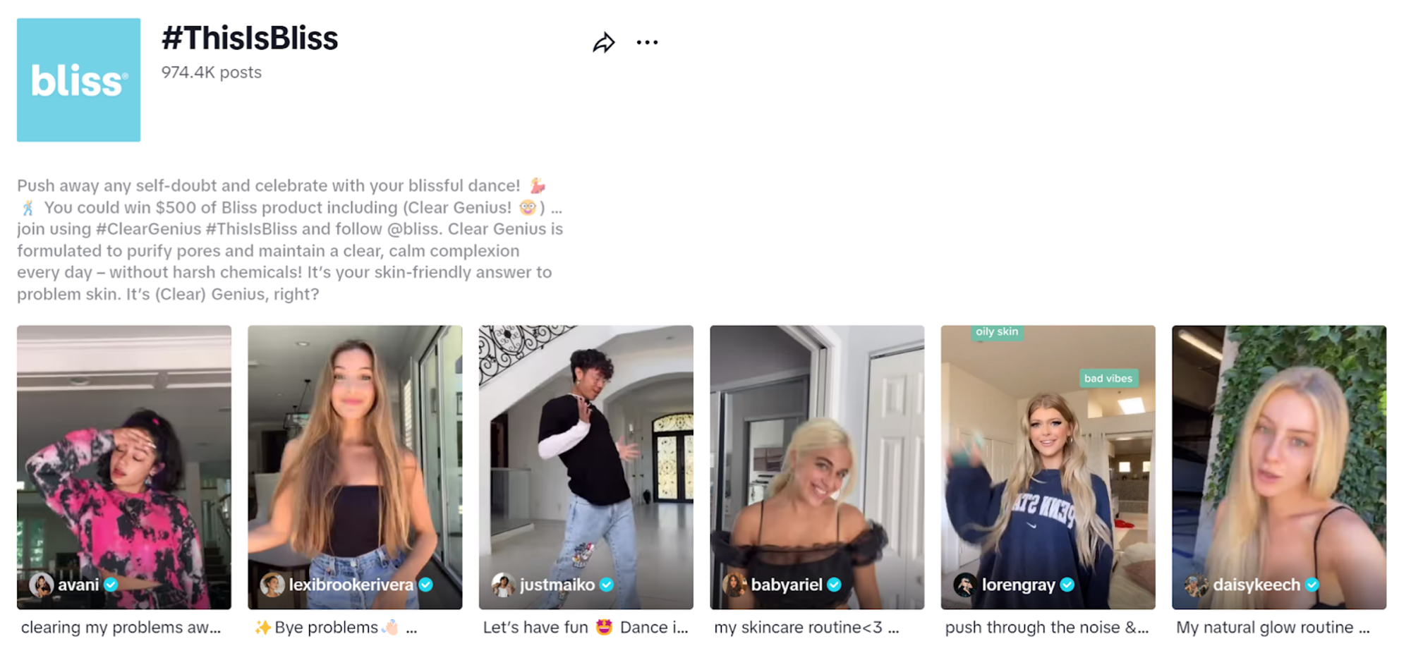 Posts featured in the #ThisisBliss campaign