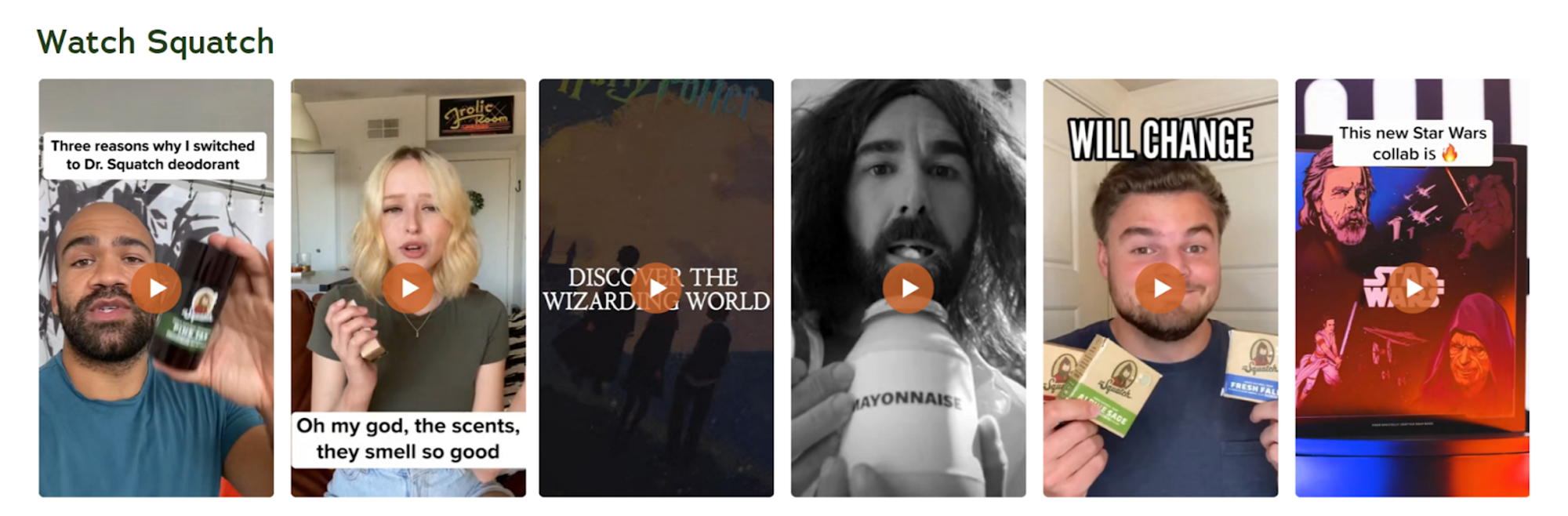 videos on homepage