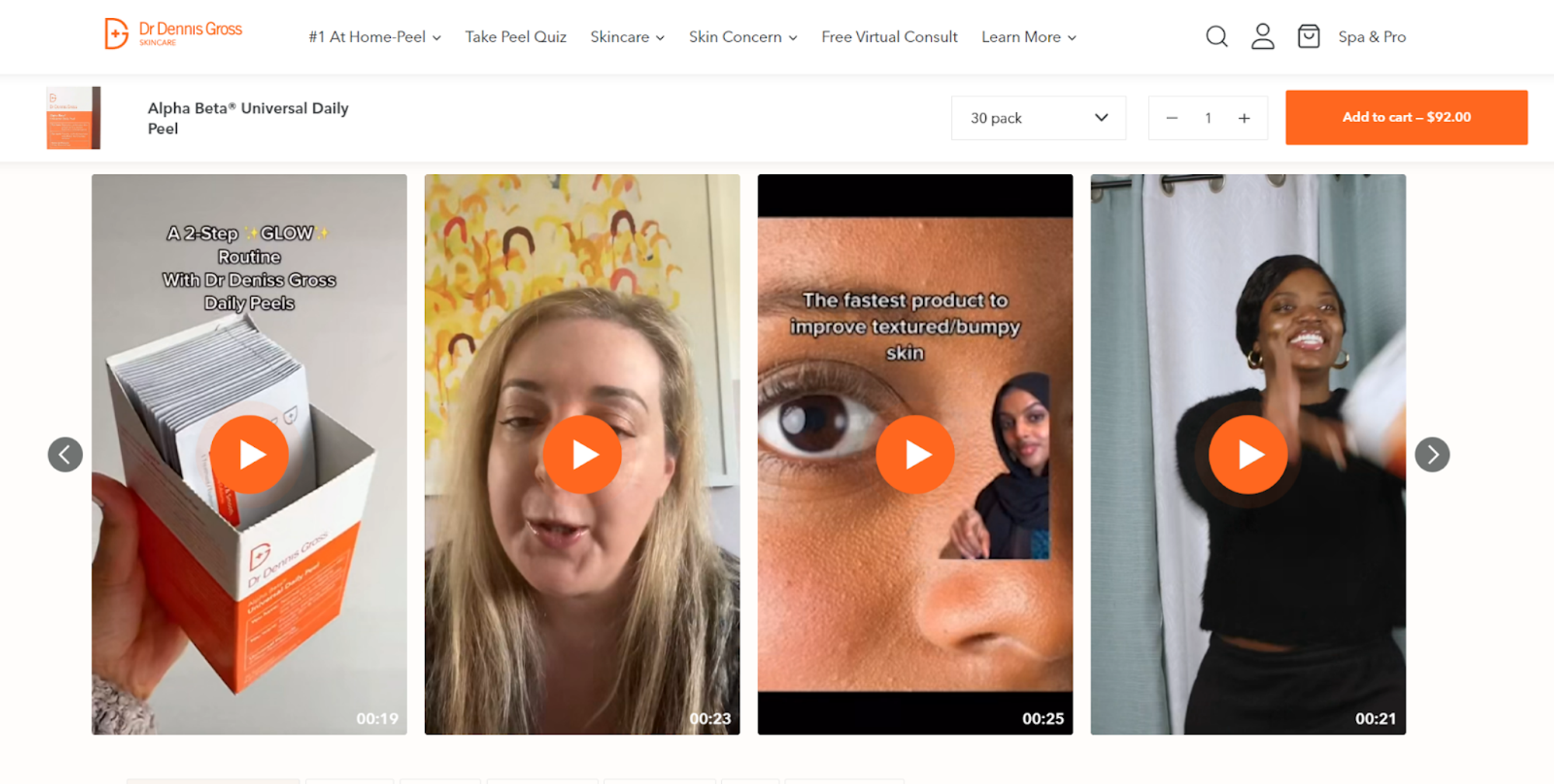 videos on product pages